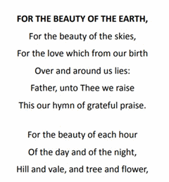 For the Beauty of the Earth